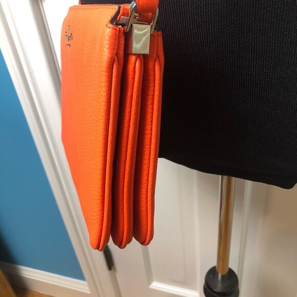 Kate Spade triple gusset crossbody coral buds new with tags - Picture 4 of 13